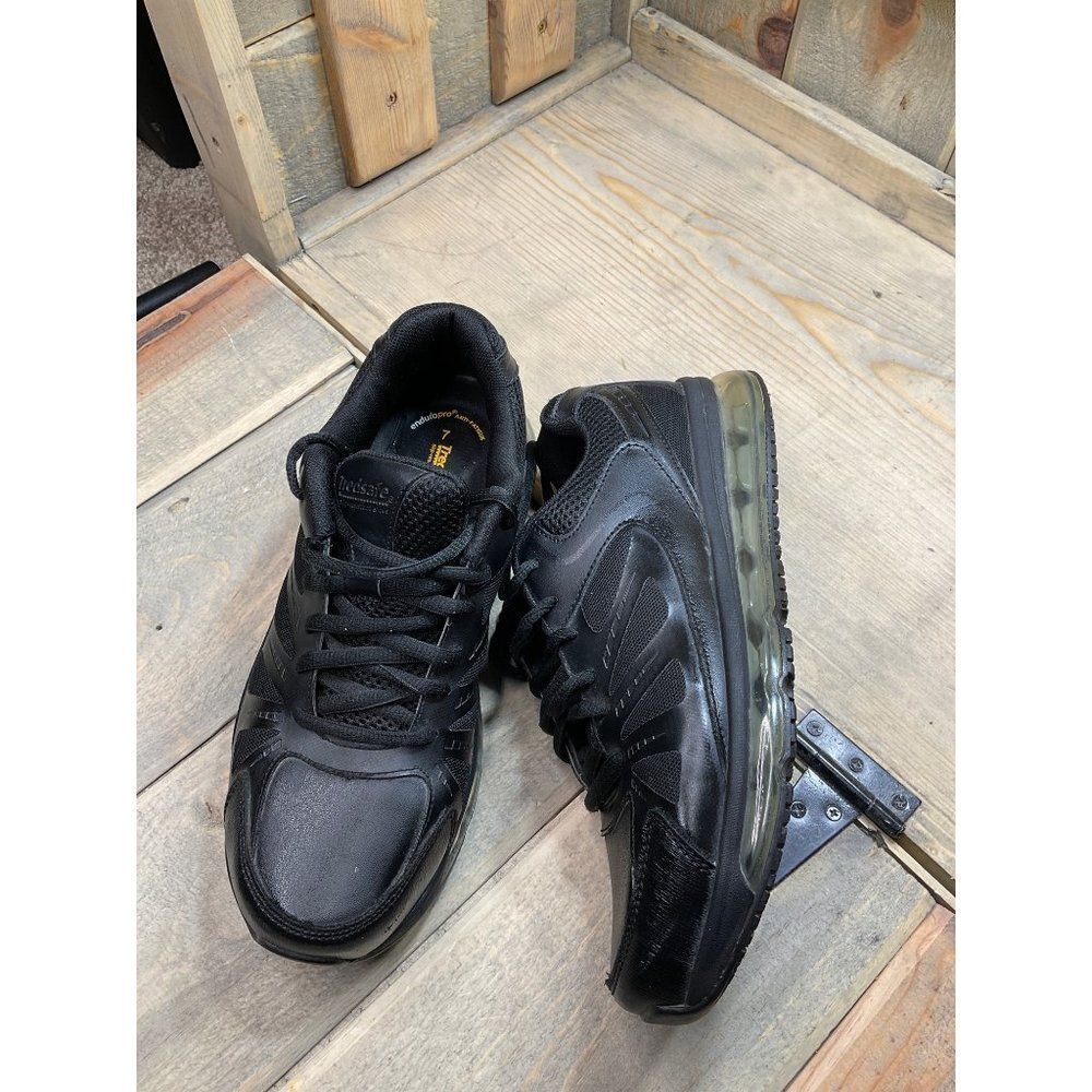 TREDSAFE Mens MNTS48DP001 Slip Resistant Lace Up Black Running Shoes Size 7 - Picture 9 of 9